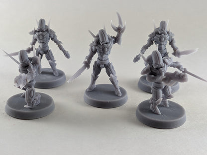 Tech Elves Elite Specialty Warriors | 32/28mm Heroic-Scale Sci-Fi Infantry Miniatures