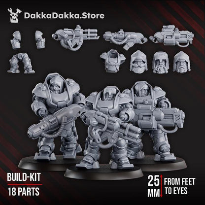 Starforged Clans Flameheart Guardians | 32/28mm Heroic-Scale Sci-Fi  Infantry Miniatures