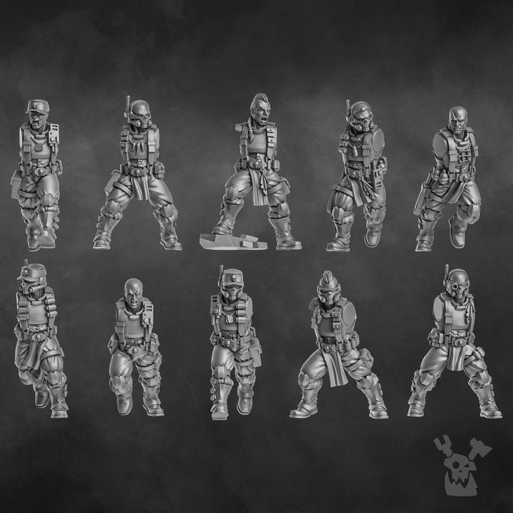 Orc Slayer Squad | 32/28mm Heroic-Scale Sci-Fi Infantry