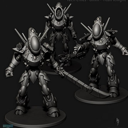Tech Elves Titan Knight | 8mm Epic Scale Sci-Fi Titan Miniature