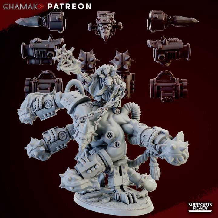 Ratmen Lord Amaterasu | 32/28mm Heroic-Scale Fantasy Monster Miniatures