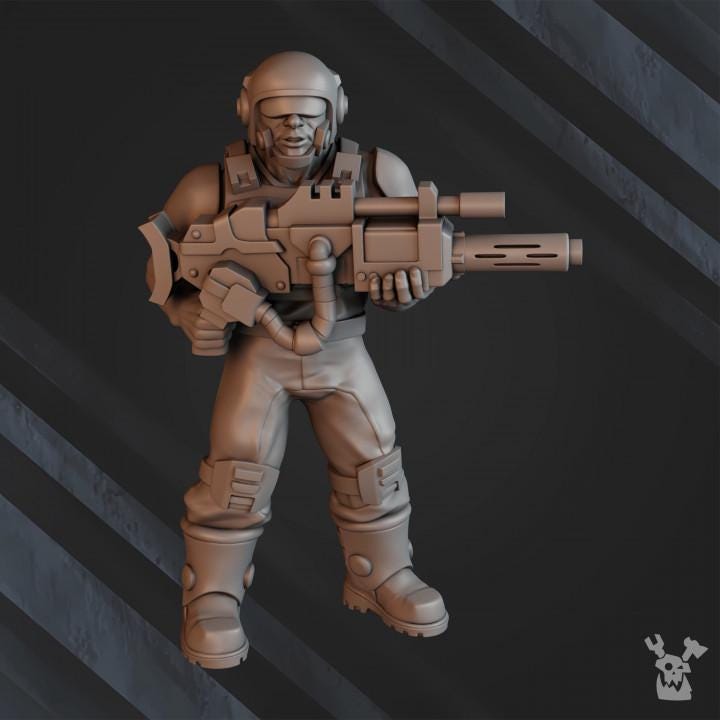 Green Hell Division Commando Squad | 32/28mm Heroic-Scale Sci-Fi Infantry