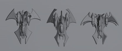 Cursed Elves Fleet Scale Fighters | Space Fleet Scale Sci-Fi Miniatures