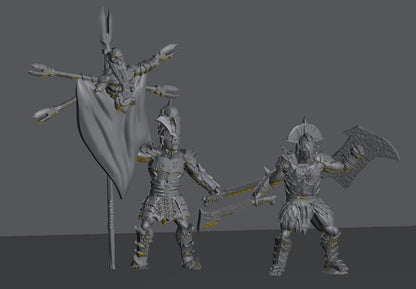 Orc Command | 28mm Scale Fantasy Infantry Miniatures