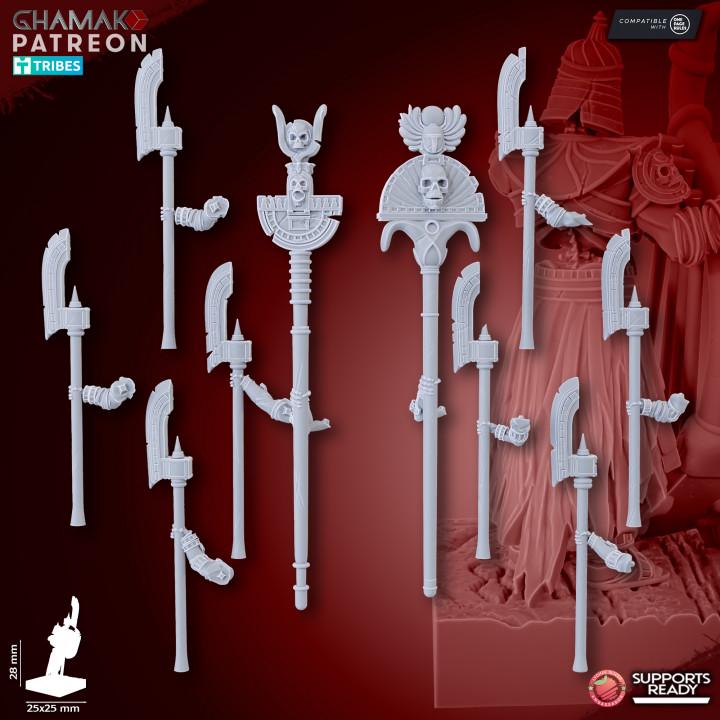 Undead Pharaohs Pyramid Guards | 28mm Heroic-Scale Fantasy Infantry Miniatures