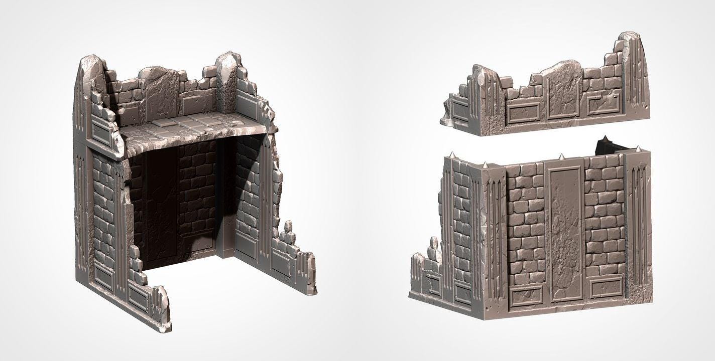 City Ruins (Old School)| 32/28mm Wargaming Scenery and Miniature Terrain