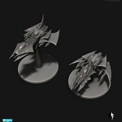 Cursed Elves Fleet Scale Cruiser | Space Fleet Scale Sci-Fi Miniatures