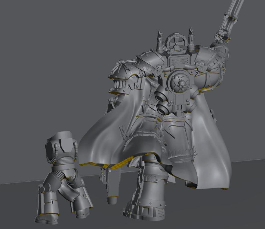 Blessed Gerard Master of the Temple | 32/28mm Heroic-Scale Sci-Fi Heavy Power Armour Infantry Leader