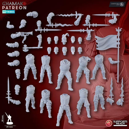 The Human Empire Elite Melee Infantrymen | 28mm Heroic-Scale Fantasy Infantry Miniatures