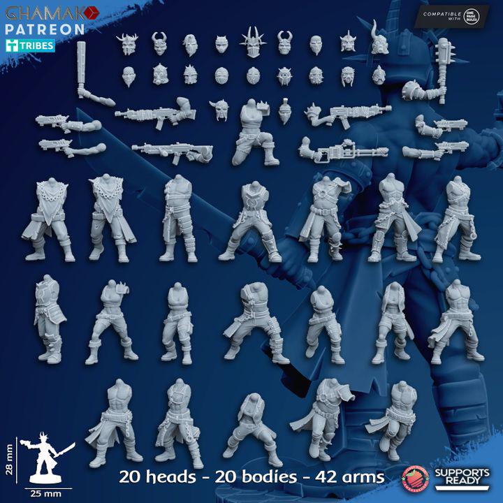 Heretic Cultists | 32/28mm Heroic-Scale Sci-Fi Infantry
