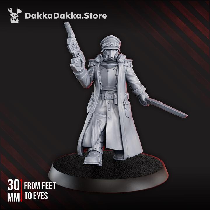 Guard Commissar | 32/28mm Heroic-Scale Sci-Fi Infantry Hero