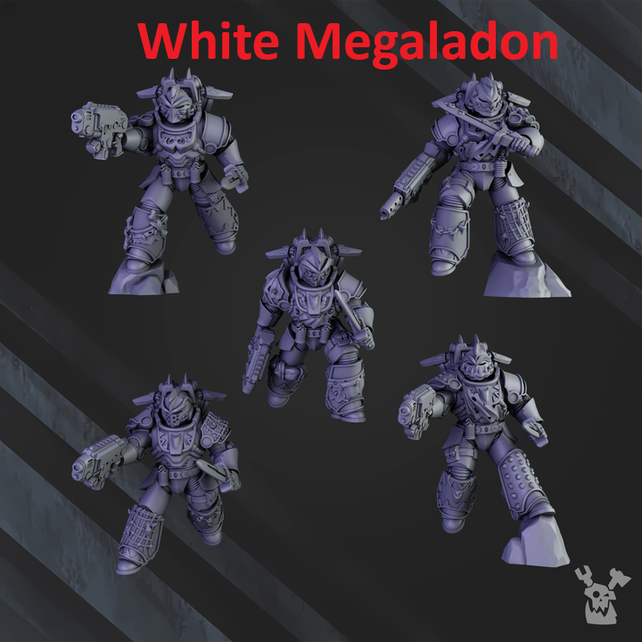Jetpack Warrior Squad | 32/28mm Heroic-Scale Sci-Fi Power Armoured Infantry