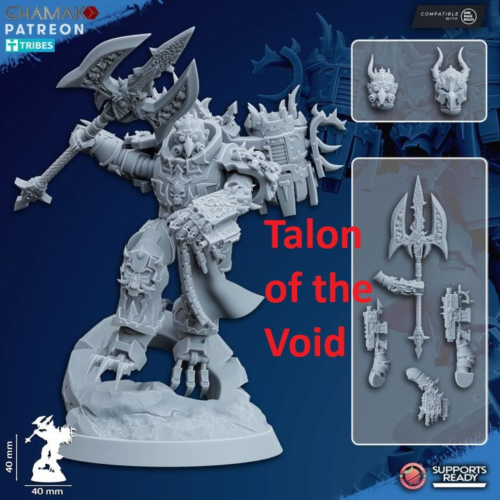 Corrupted Militum Heroes | 32/28mm Heroic-Scale Sci-Fi Heavy Power Armour Infantry Leader