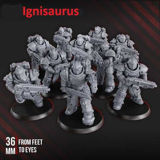 Warrior Squad | 32/28mm Heroic-Scale Sci-Fi Power Armoured Infantry