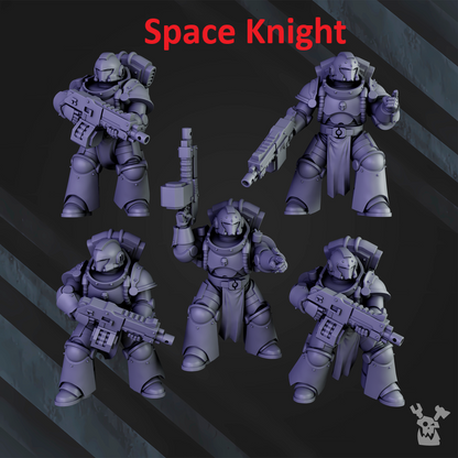 Warrior Squad | 32/28mm Heroic-Scale Sci-Fi Power Armoured Infantry