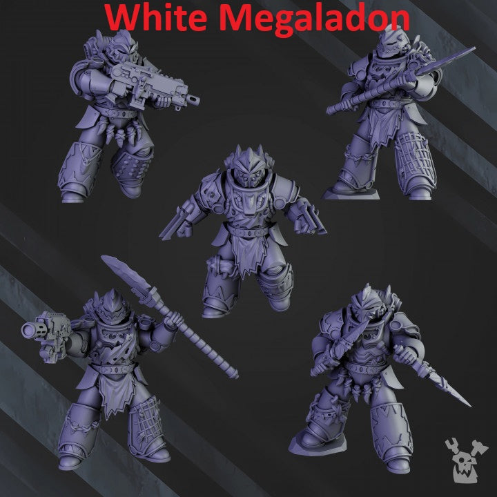 Warrior Squad | 32/28mm Heroic-Scale Sci-Fi Power Armoured Infantry