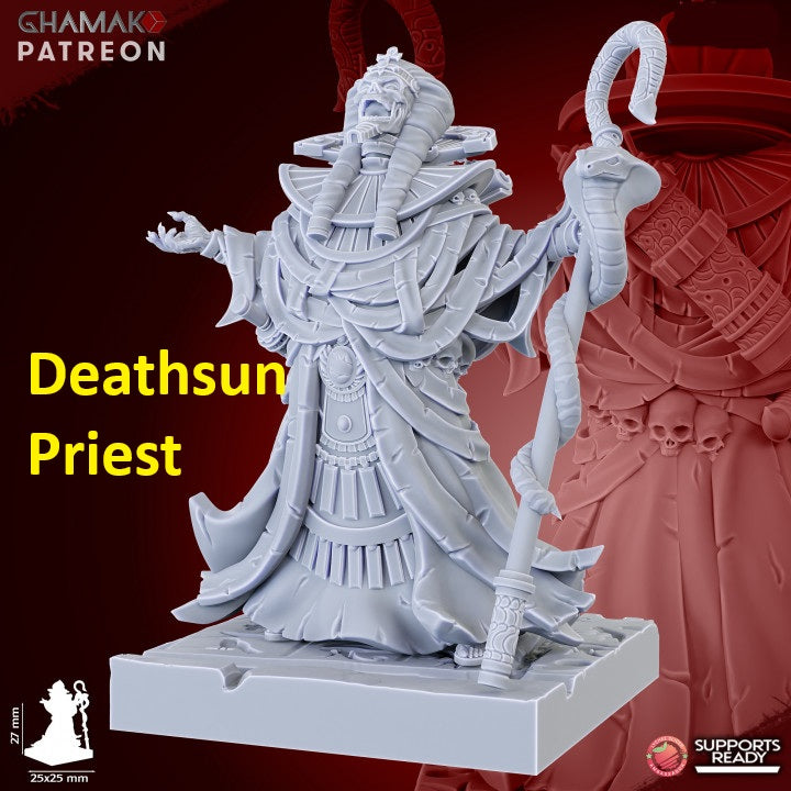 Undead Pharaohs Heroes | 28mm Heroic-Scale Fantasy Infantry Miniatures
