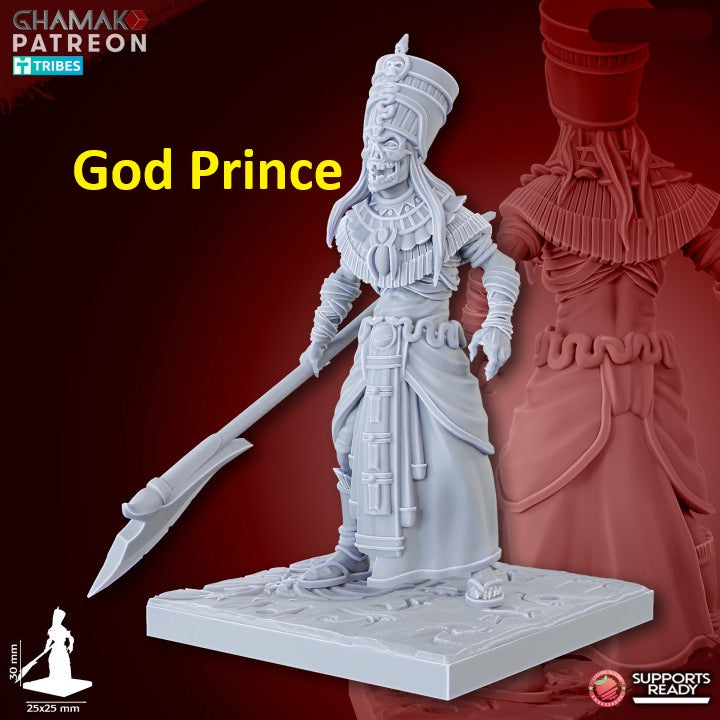 Undead Pharaohs Heroes | 28mm Heroic-Scale Fantasy Infantry Miniatures