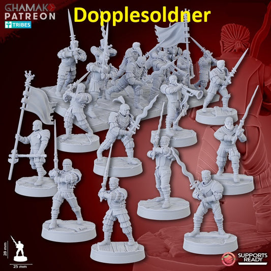 The Human Empire Elite Melee Infantrymen | 28mm Heroic-Scale Fantasy Infantry Miniatures