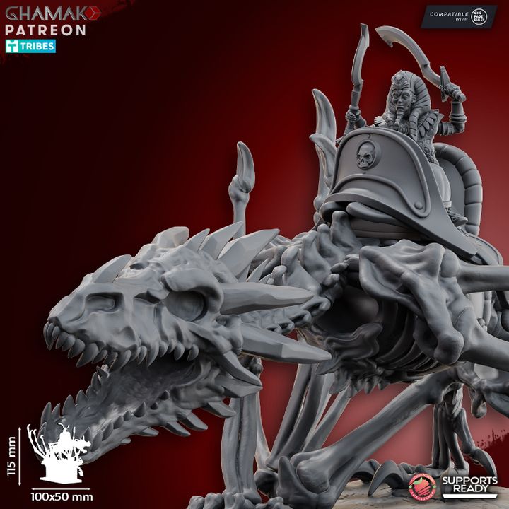 Undead Pharaohs Heroes | 28mm Heroic-Scale Fantasy Infantry Miniatures