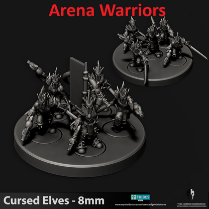 Cursed Elves Warriors | 8mm Epic Scale Sci-Fi Infantry Miniatures