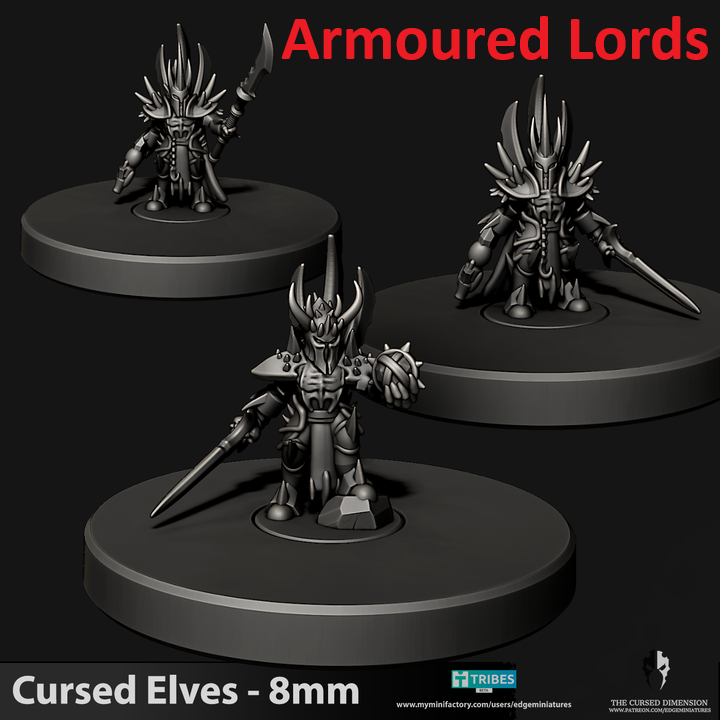 Cursed Elves Heroes | 8mm Epic Scale Sci-Fi Infantry Miniatures