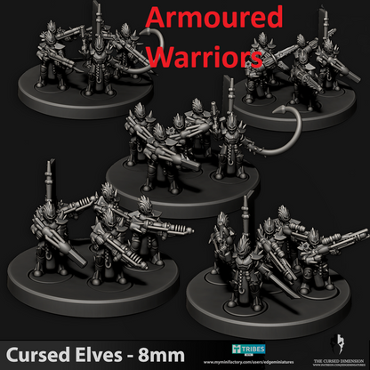 Cursed Elves Warriors | 8mm Epic Scale Sci-Fi Infantry Miniatures