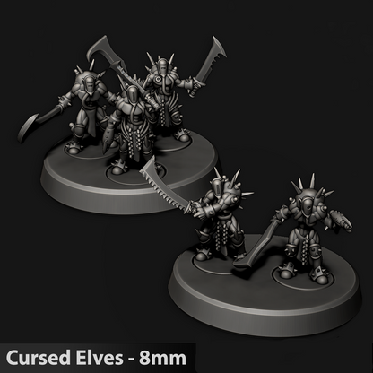 Cursed Elves/Tech Pirates Monstrosities | 8mm Epic Scale Sci-Fi Infantry Miniatures