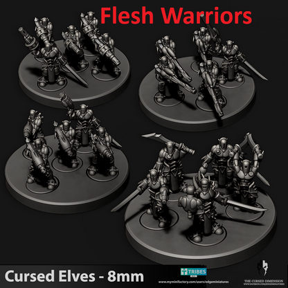 Cursed Elves Warriors | 8mm Epic Scale Sci-Fi Infantry Miniatures