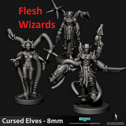Cursed Elves Heroes | 8mm Epic Scale Sci-Fi Infantry Miniatures