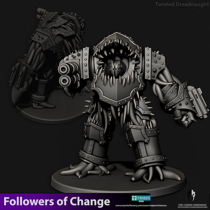 Followers of Change Dreadnaught | 32/28mm Heroic-Scale Sci-Fi Heavy Infantry