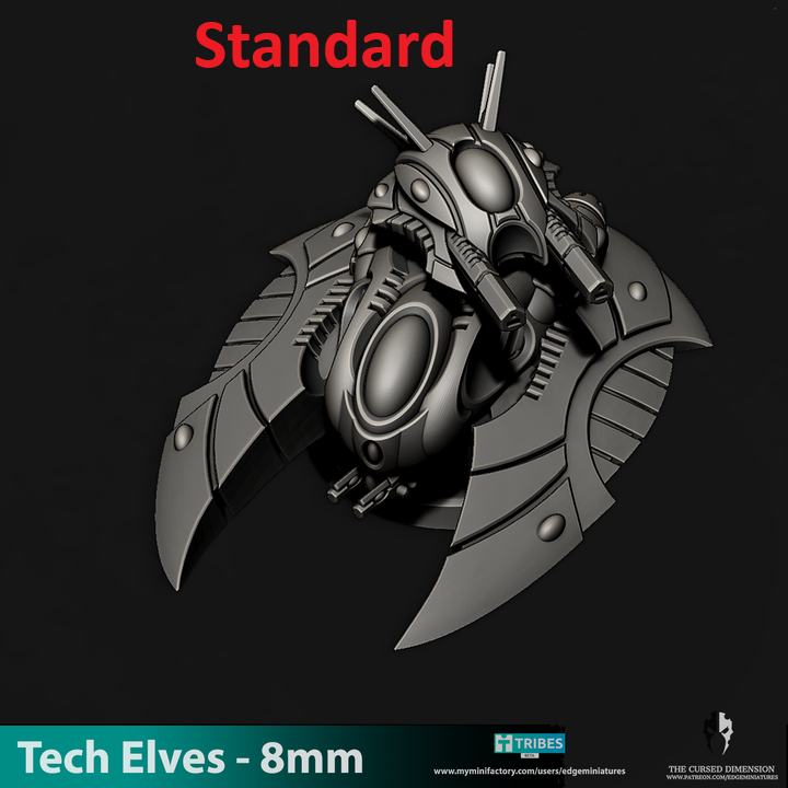 Tech Elves Heavy Destroyer Tank | 8mm Epic Scale Sci-Fi Vehicle Miniatures