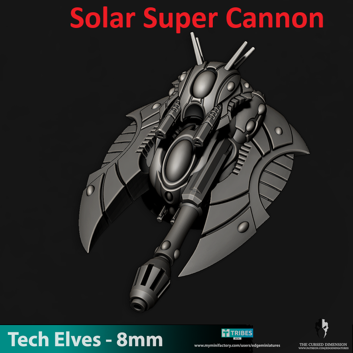 Tech Elves Heavy Destroyer Tank | 8mm Epic Scale Sci-Fi Vehicle Miniatures