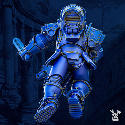 Jetpack Warrior Squad | 32/28mm Heroic-Scale Sci-Fi Power Armoured Infantry
