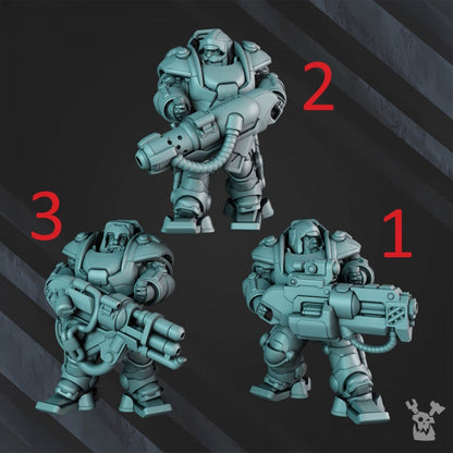 Starforged Clans Flameheart Guardians | 32/28mm Heroic-Scale Sci-Fi  Infantry Miniatures