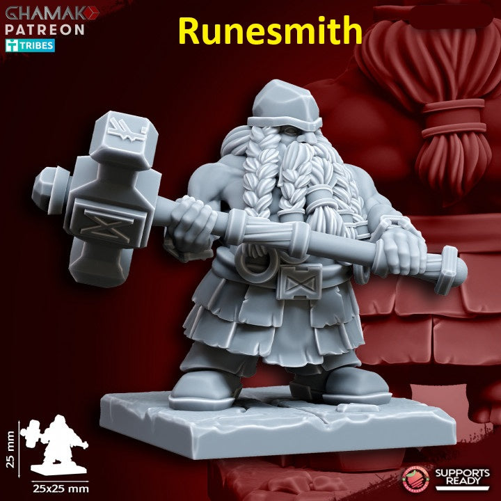 Dwarf Clan Heroes | 28mm Heroic-Scale Fantasy Infantry Miniatures