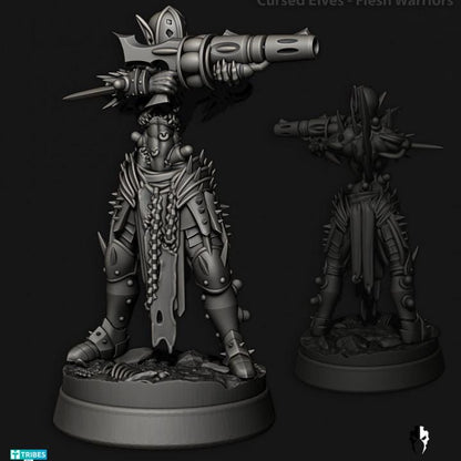 Cursed Elves Warriors | 32/28mm Heroic-Scale Sci-Fi Infantry Miniatures