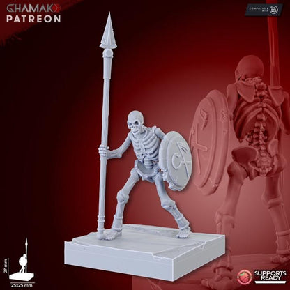 Undead Pharaohs Sand Skeletons | 28mm Heroic-Scale Fantasy Infantry Miniatures