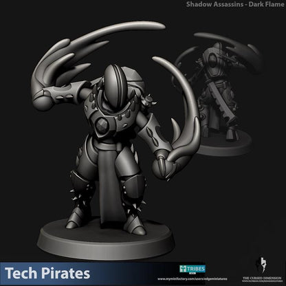 Tech Pirates Shadow Assassins | 32/28mm Heroic-Scale Sci-Fi Infantry Miniatures
