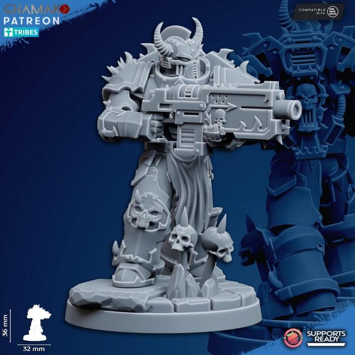 Heretic Militum Core Troops | 32/28mm Heroic-Scale Sci-Fi Power Armoured Infantry
