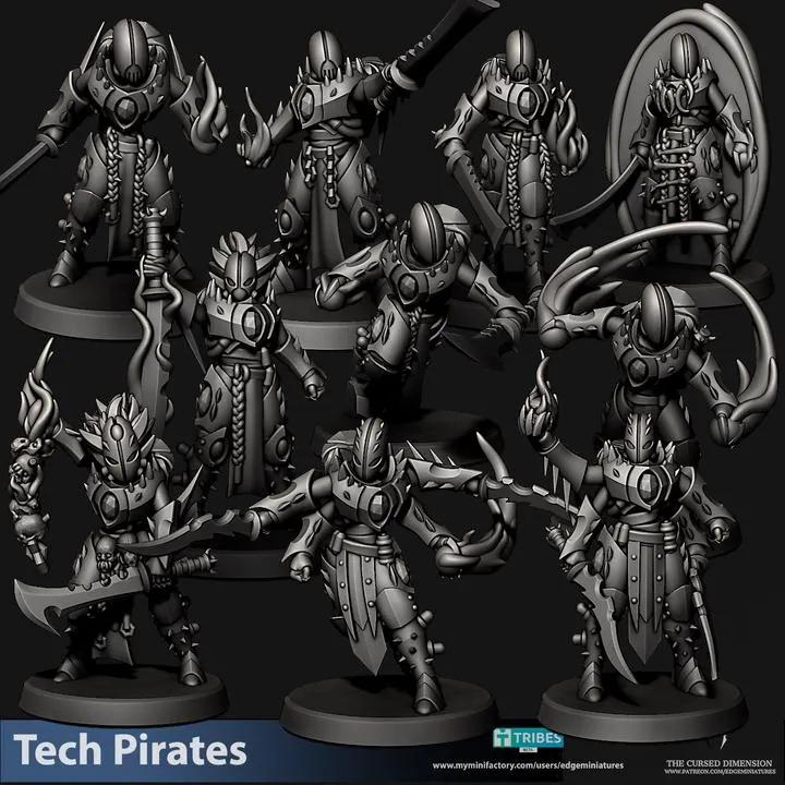 Tech Pirates Shadow Assassins | 32/28mm Heroic-Scale Sci-Fi Infantry Miniatures
