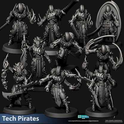Tech Pirates Shadow Assassins | 32/28mm Heroic-Scale Sci-Fi Infantry Miniatures