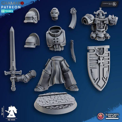 Temple Militum Sanctified Crusaders | 32/28mm Heroic-Scale Sci-Fi Infantry