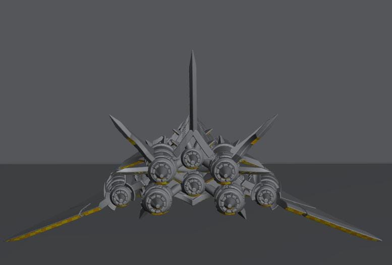 Cursed Elves Aerial Bomber | 8mm Epic Scale Sci-Fi Vehicle Miniatures