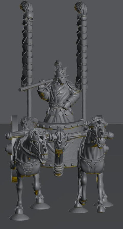 Chariot Raiders Warrior on Chariot | 28mm Scale Fantasy War Machine Miniatures