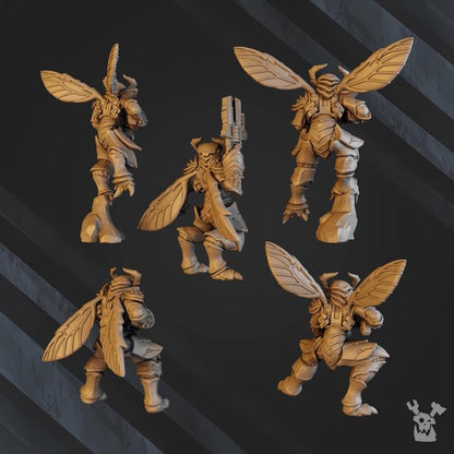 Midnight Sun Covenant Mantomorhs Assault Squad | 32/28mm Heroic-Scale Sci-Fi Jump Infantry Miniatures