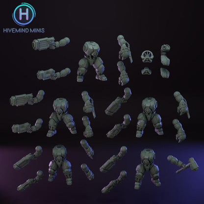 Droidkyn Wardens | 32/28mm Heroic-Scale Sci-Fi Infantry Miniatures