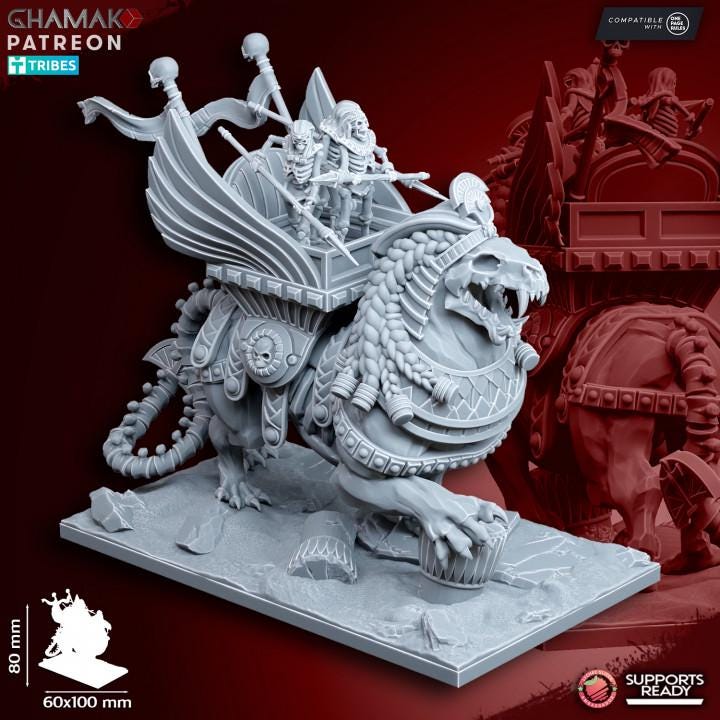 Undead Pharaohs Sphinx | 28mm Heroic-Scale Fantasy Monster Miniatures