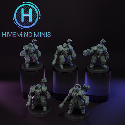 Droidkyn Wardens | 32/28mm Heroic-Scale Sci-Fi Infantry Miniatures