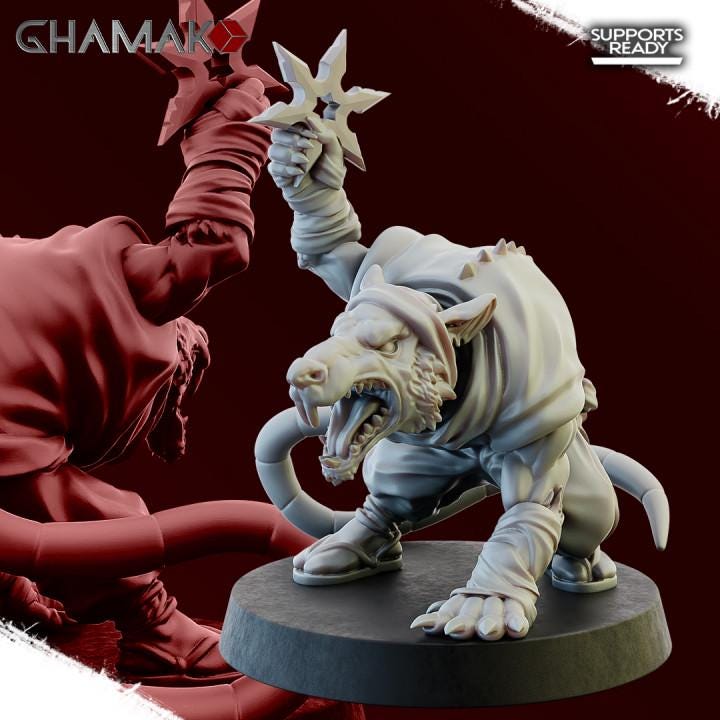 Ratmen Ninja Rats | 28mm Heroic-Scale Fantasy Infantry Miniatures